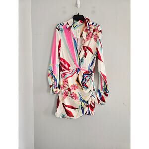 Pookie & Sebastian Colorful Knotted Dress M NWT